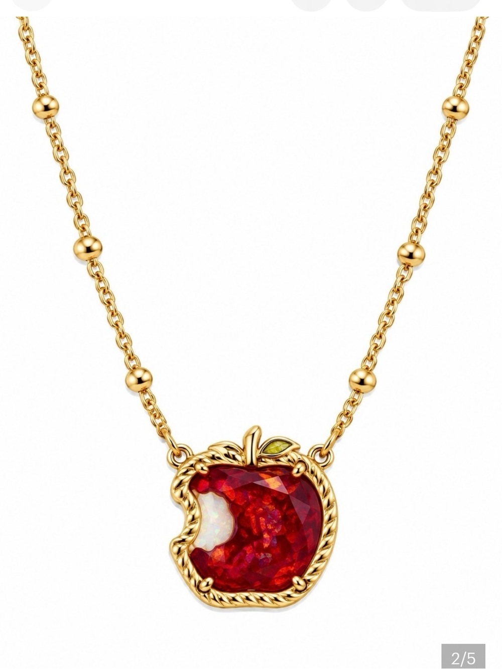 Disney x Kendra Scott Snow White Bitten Apple Pendant Necklace